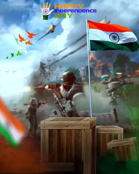 15 August Army Fight CB Editing Background HD  Photo