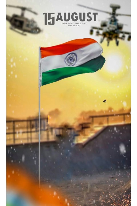 15 August Flag CB PicsArt Editing Background