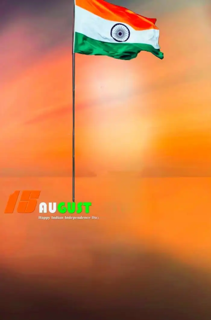 15 August Indain Flag Waving Photo Editing Background