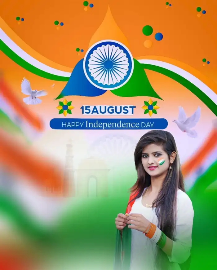 15 August Independence Day Editing Girl  Background For Picsart