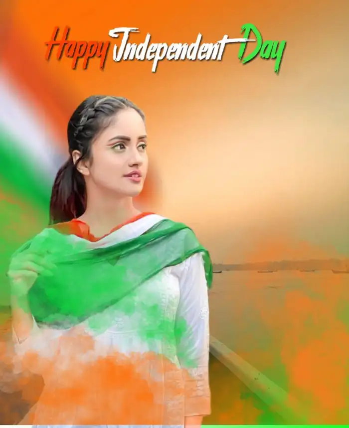 15 August Independence Day Photo Editing Girl  Background