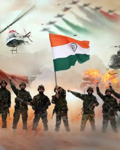 15 August Indian Army With Flag Picsart Editing Background HD