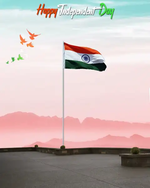 15 August Indian Flag Waving CB Editing Background HD  (10)