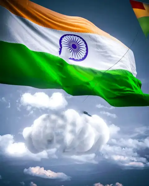 15 August Tiranga In Cloud Sky Photo Editing Background HD