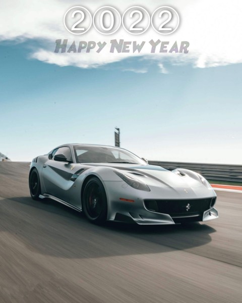 2022 Happy New Year Car On Road Editing Background