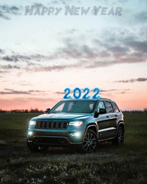 2022 Happy New Year Car  PicsArt Editing Background HD