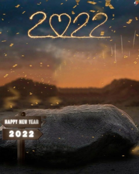 2022 Happy New Year PicsArt Editing Background