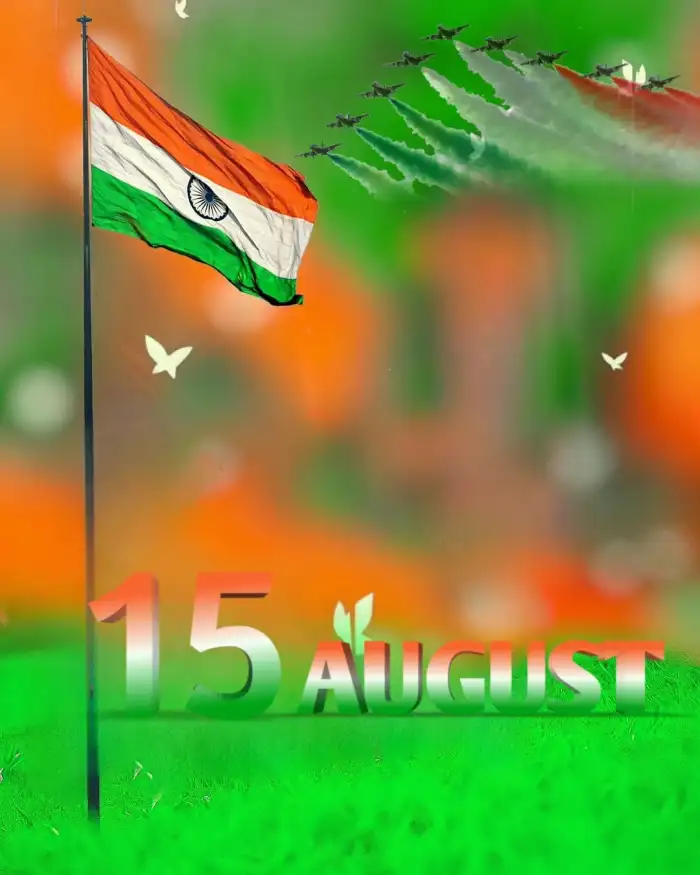 2023 Independence Day 15 August Blur Editing Background