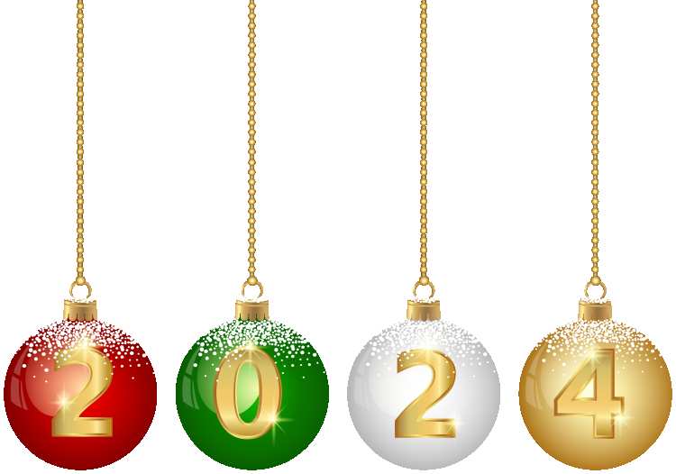 2024 Hanging Christams Ball PNG Images