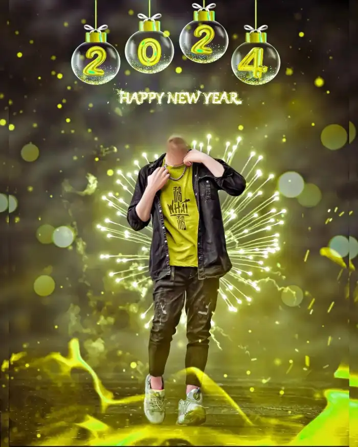 2024 New Year Boy Without Head Photo Editing Background  Free