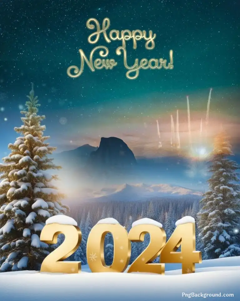 2024 Photo Editing Snow Tree Background