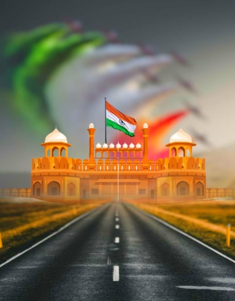 26 January India Fort CB  Editing Background Full HD