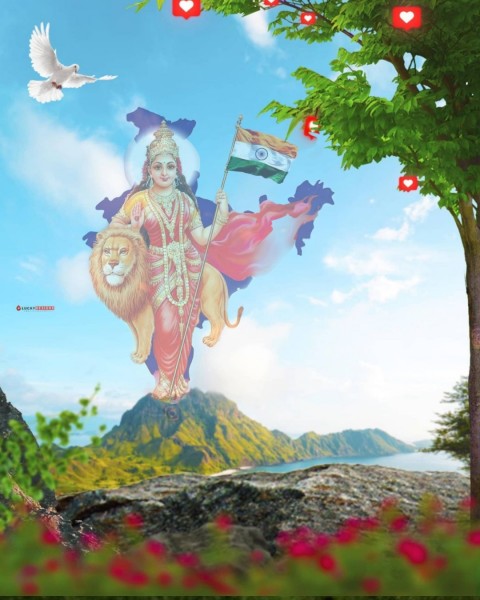 26 January Republic Day Bharat Mata Editing Background