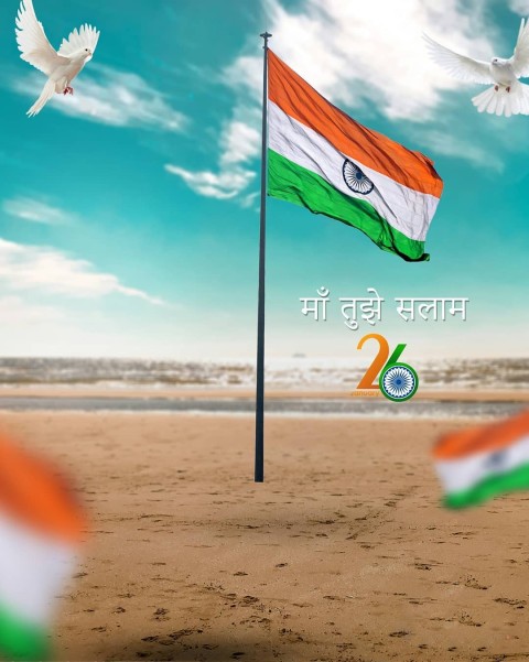 26 January Republic Day Editing Background  Full HD