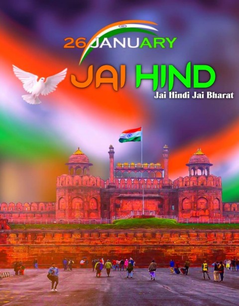 26 January Republic Day Editing Background  Full HD Download