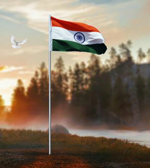 26 January Republic Day Editing Background With Flag