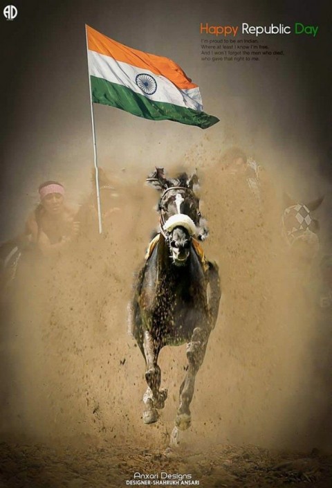 26 January Republic Day Editing Background With Horse