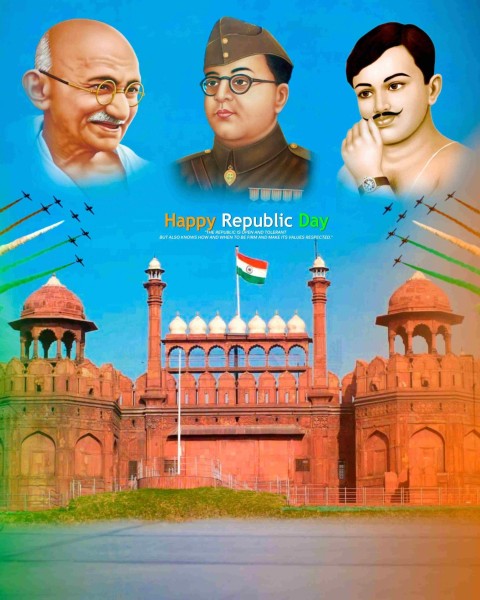 26 January Republic Day India Gate Editing Background HQ