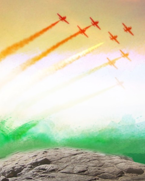 26 January Republic Day Mountain Rock Editing Background