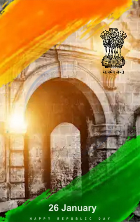 26 January Republic Day PicsArt Editing Background