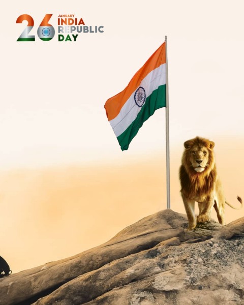 26 January Republic Lion CB Day Editing Background