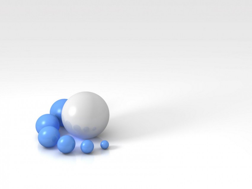 3D Ball White Presentation PowerPoint Background