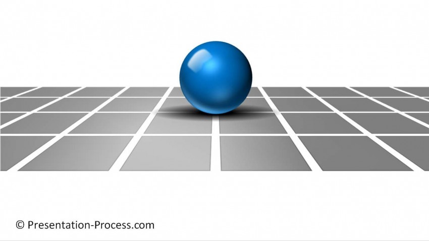 3D Blue Ball PPT PowerPoint Background