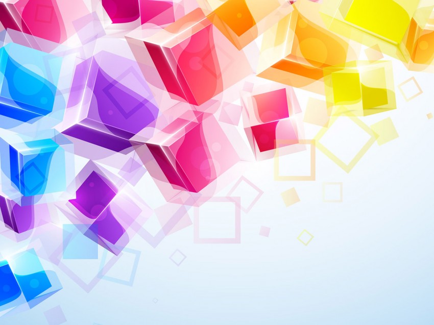 3D Color Cube PPT PowerPoint Background HD