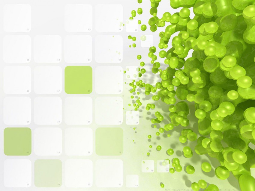 3D Green Bubbels PPT PowerPoint Background