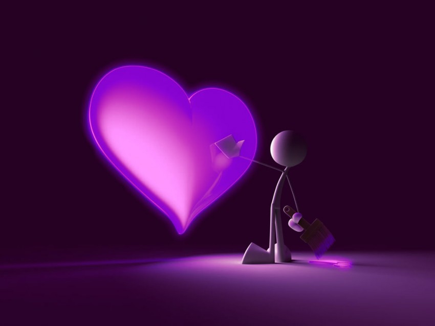 3D Love PPT PowerPoint Background