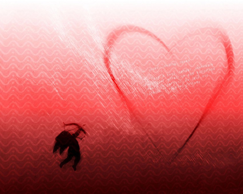 3D Love Red Heart PowerPoint Background