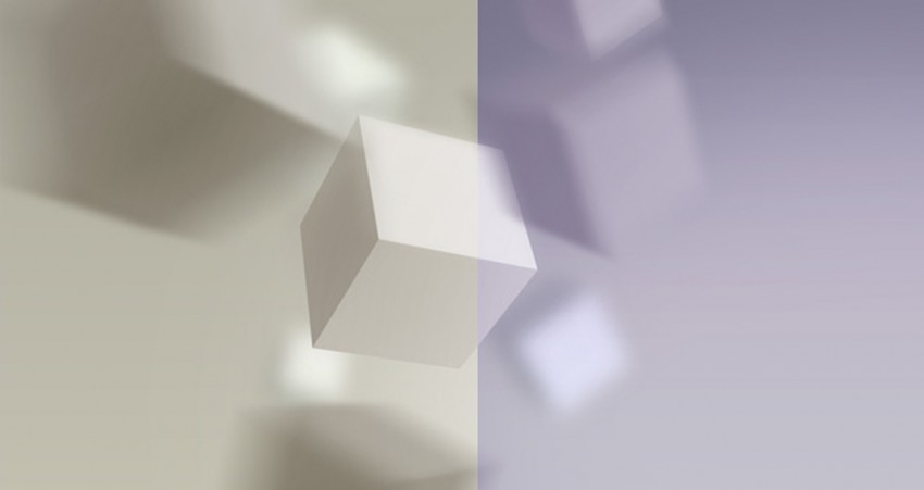 3D White Cube PPT PowerPoint Background Templates