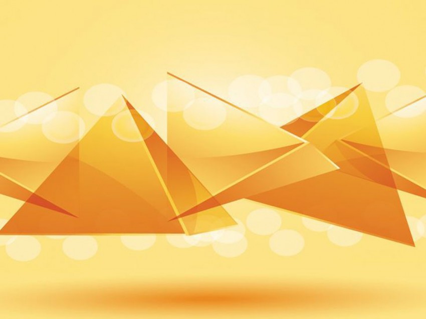 3D Yellow Pyramid PPT PowerPoint Background