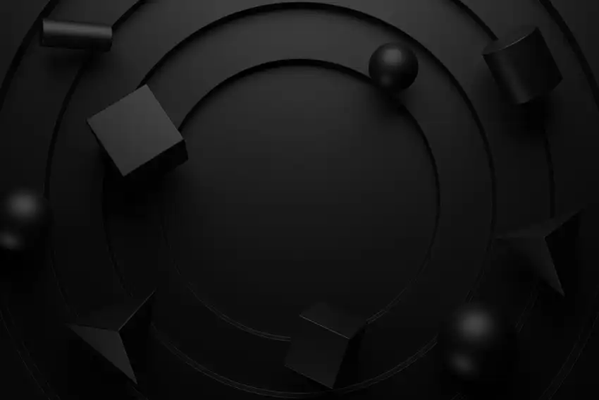 Abstract Black Background Geometric Shape HD Download