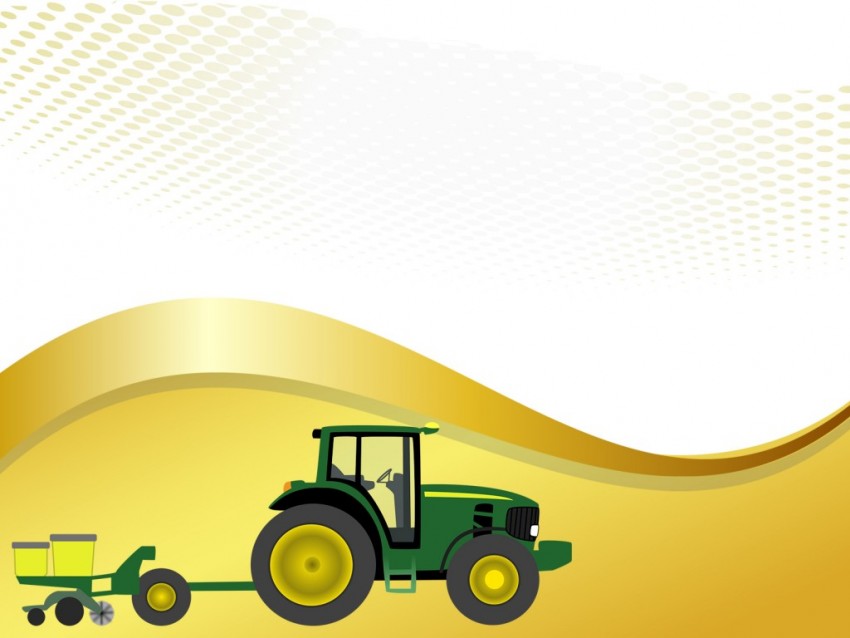 Agriculture PowerPoint Background With Tractor