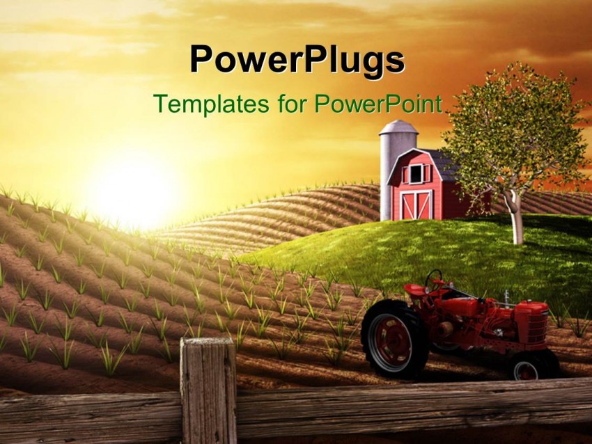 Agriculture PowerPoint Tractor Background