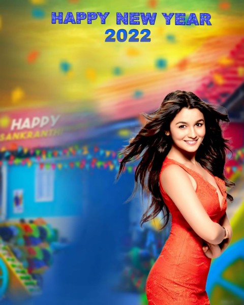 Alia Bhatt Happy New Year 2022 CB PicsArt Editing Background