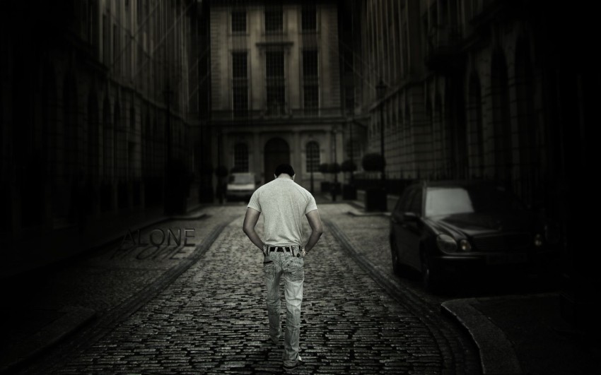 Alone Boy Road Background Full HD Photos Images Download