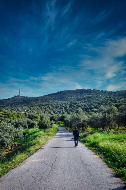 Alone Boy Road Background HD Download Free