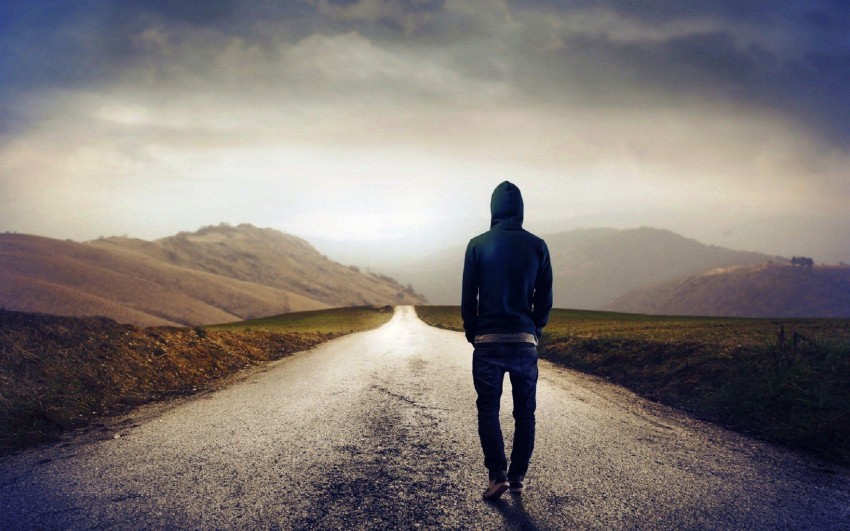 Alone Boy Road Background HD Photos Images  Download