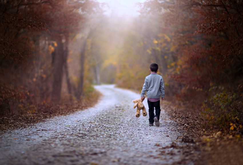 Alone Boy Road Wallpaper Background Full HD Download