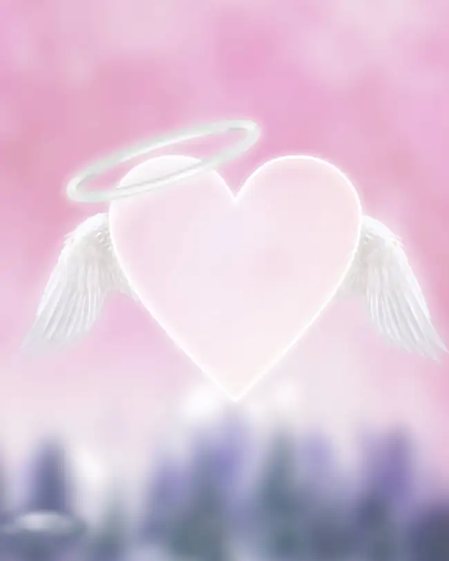 Angle Wing Heart Blur CB Background HD Download