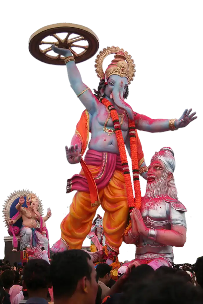 Angry Big Size God Ganpati Statue Transparent PNG Images Download