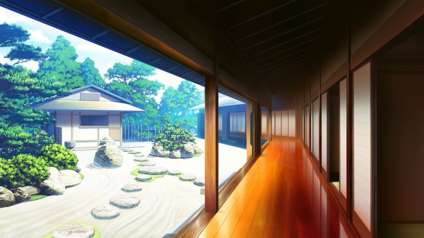 Anime Bed House Room HD Background Wallpaper