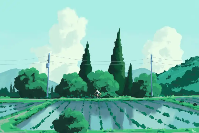 Anime Cartoon Field Background HD Images Download