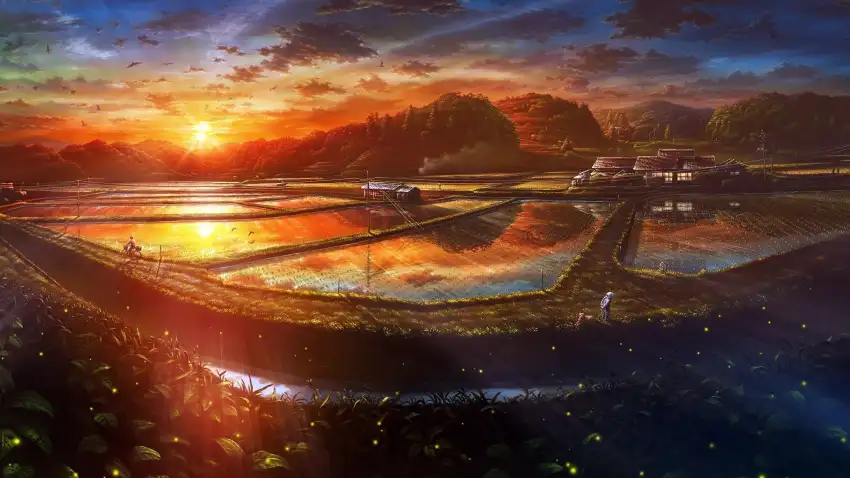 Anime Cartoon Field Background HD Images Download