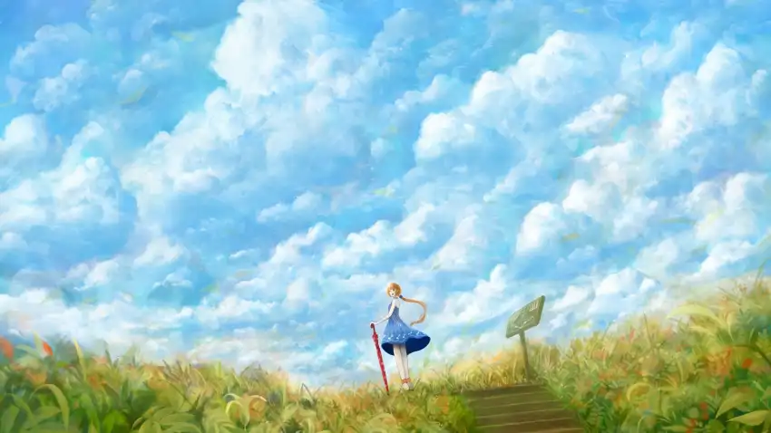 Anime Cartoon Field Background HD Images Download