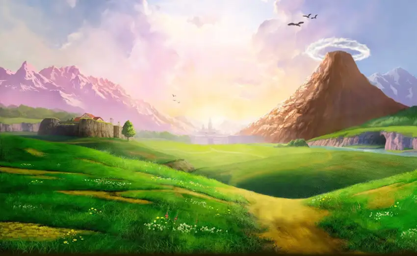 Anime Field Background HD Download