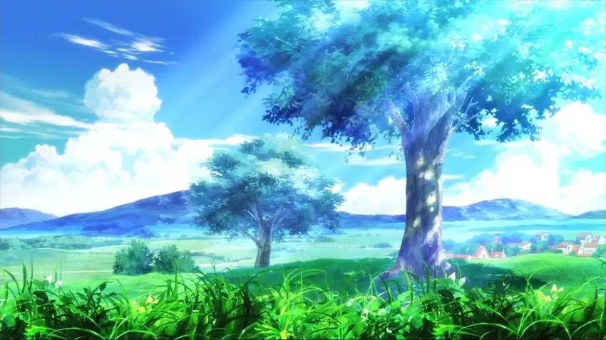 Anime Field Background HD Download