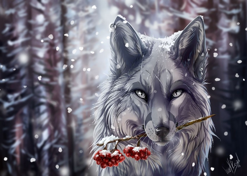 Anime Wolf Background Full HD Wallpaper Download